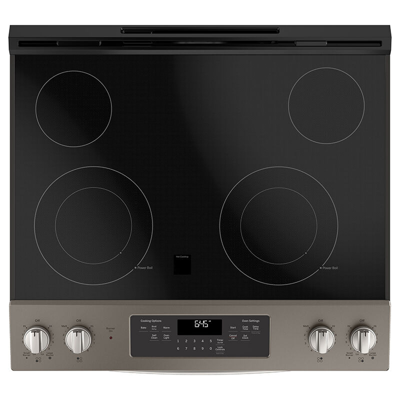 GE 30" SlideIn Electric Range with 4 Smoothtop Burners, 5.3 Cu. Ft