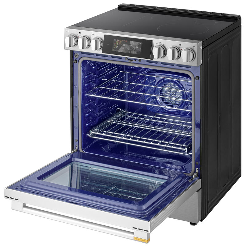 LG Signature 30 in. 6.3 cu. ft. Smart Air-Fry True European Convection Slide-in Electric Range with 4 Induction Burners & 1 Radiant Burner - PrintProof Stainless Steel, , hires