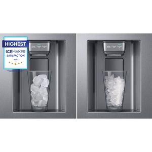 Samsung 36 in. 22 cu. ft. Smart Counter Depth Side by Side Refrigerator with Ice & Water Dispenser - Stainless Steel, Stainless Steel, hires