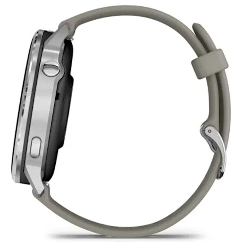 Garmin Venu 4 45 mm Smart Watch - Silver with Silver Gray Silicone Band, , hires