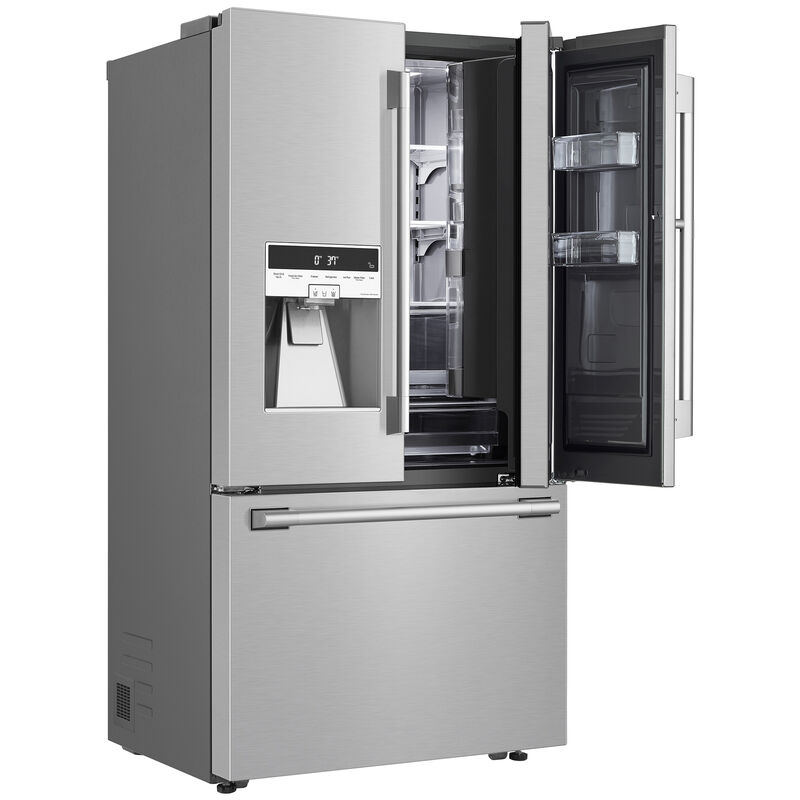 Signature Kitchen Suite 36 in. 23.5 cu. ft. Smart Counter Depth French Door Refrigerator with Ice & Water Dispenser - Stainless Steel, , hires