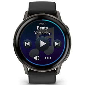 Garmin Venu 4 45 mm Smart Watch - Slate with Black Silicone Band, , hires