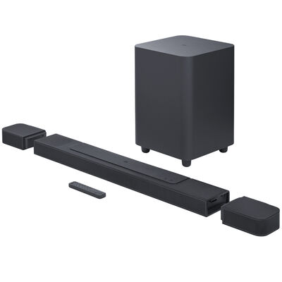 JBL - BAR 1000 7.1.4ch Dolby Atmos Soundbar with Wireless Subwoofer and Detachable Rear Speakers - Black | JBLBAR1000