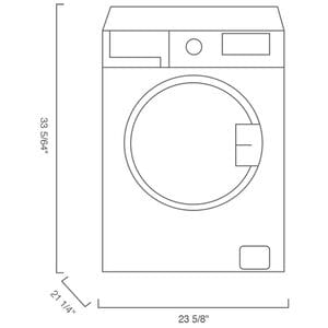 Blomberg 24 in. 1.9 cu. ft. Stackable Front Load Washer with Sanitize & Steam Wash Cycle - White, , hires