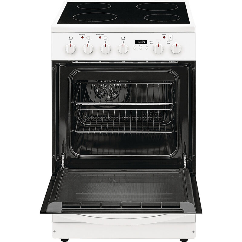 Frigidaire 24 in. 1.9 cu. ft. Convection Oven Freestanding Electric Range with 4 Smoothtop Burners - White, White, hires