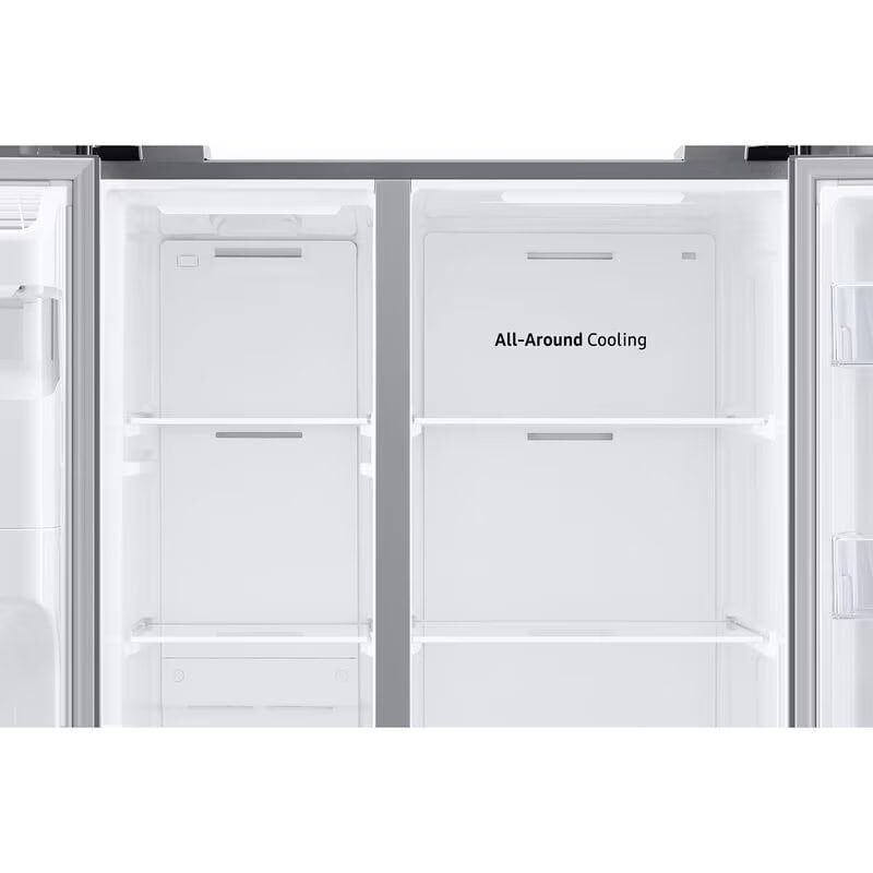 Samsung 36 in. 27.4 cu. ft. Side by Side Refrigerator with Ice & Water Dispenser - Stainless Steel, Stainless Steel, hires
