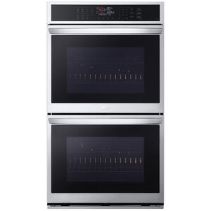 LG 30 in. 9.4 cu. ft. Electric Smart Double Wall Oven with Standard Convection & Self Clean - PrintProof Stainless Steel, , hires