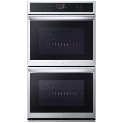 LG 30 in. 9.4 cu. ft. Electric Smart Double Wall Oven with Standard Convection & Self Clean - PrintProof Stainless Steel | WDEP9423F