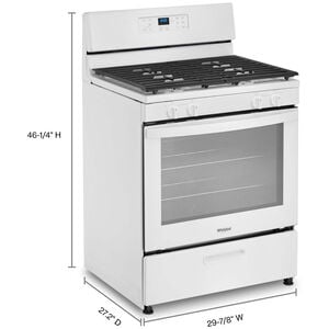 Whirlpool 30 in. 5.1 cu. ft. Gas Range with 4 Sealed Burners - White, , hires