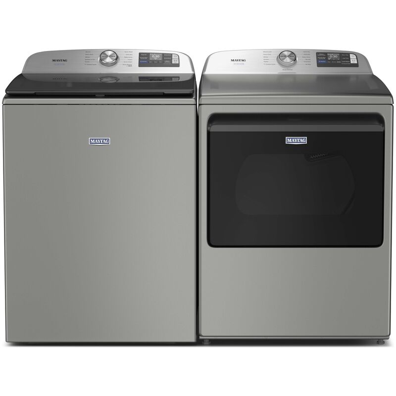 Maytag 27 in. 7.4 cu. ft. Smart Electric Dryer with Pet Pro Option, Sensor Dry, Sanitize & Steam Cycle - Classic Silver, , hires