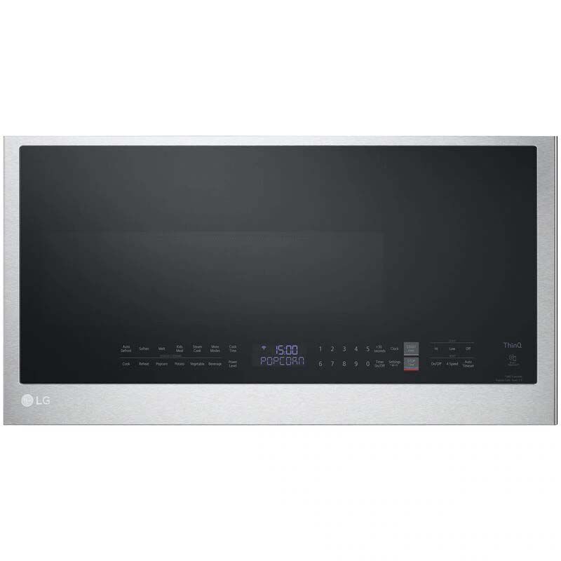 LG 30 in. 2.0 cu. ft. Over-the-Range Microwave with 10 Power Levels, 400 CFM & Sensor Cooking Controls - Print Proof Stainless Steel, PrintProof Stainless Steel, hires