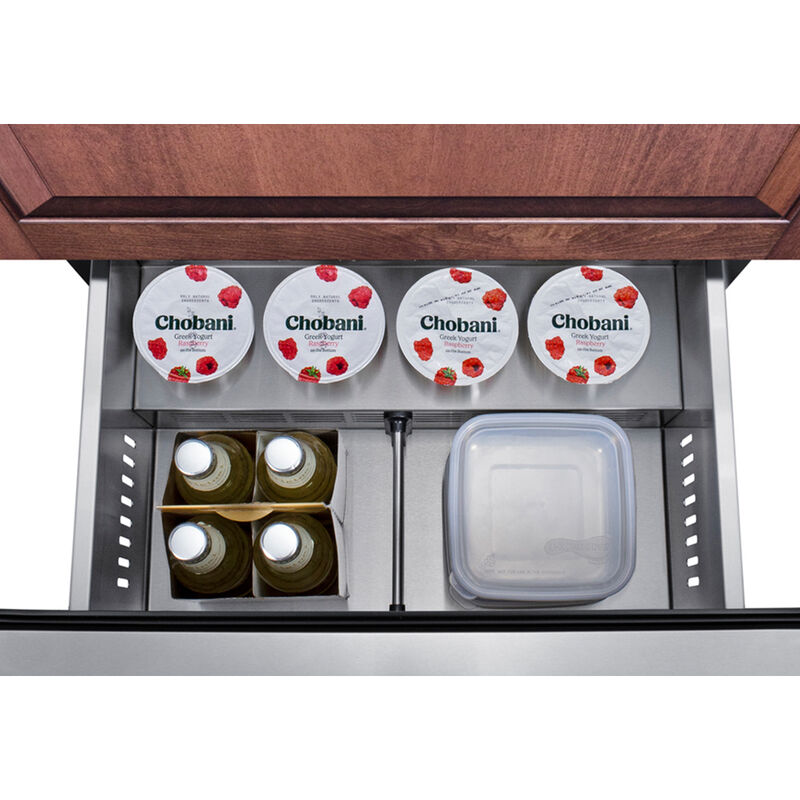 Summit 24 in. 3.1 cu. ft. Double Refrigerator Drawers - Custom Panel Ready, , hires