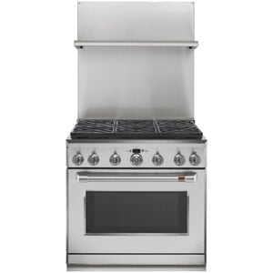 GE 36 in. Professional Adjustable Height Backsplash with Shelf - Stainless Steel, , hires