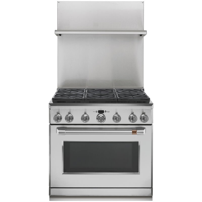 GE 36 in. Professional Adjustable Height Backsplash with Shelf - Stainless Steel, , hires