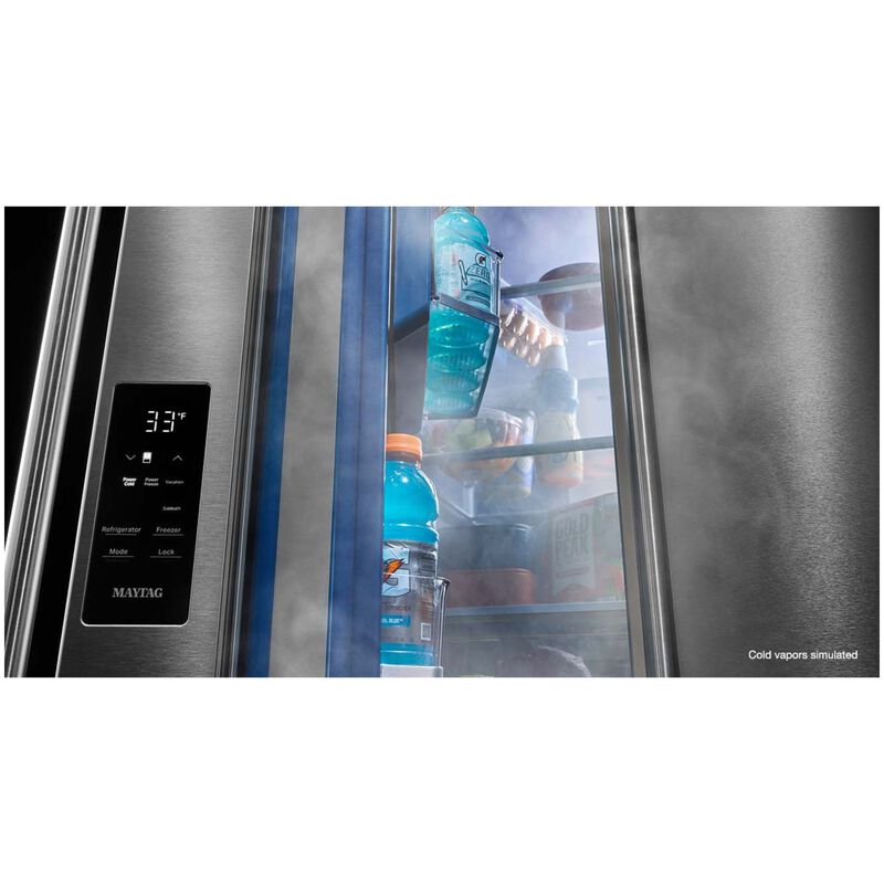Maytag 36 in. 29.6 cu. ft. French Door Refrigerator with Ice & Water Dispenser - Fingerprint Resistant Stainless Steel, , hires