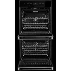 JennAir Noir 27 in. 8.6 cu. ft. Front Control Electric Double Wall Oven with Standard Convection - Floating Glass Black, , hires