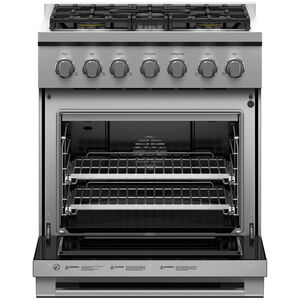 Fisher & Paykel Series 7 Professional 30 in. 4.6 cu. ft. Convection Oven Freestanding Gas Range with 4 Sealed Burners - Stainless Steel, , hires