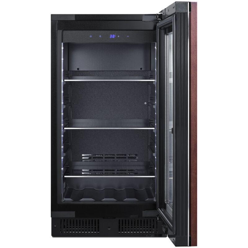 Summit Classic Collection 18 in. Built-In/Freestanding 2.9 cu. ft. Compact Beverage Center with Adjustable Shelves & Digital Control - Custom Panel Ready, , hires