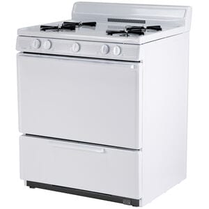 Premier 30 in. 3.9 cu. ft. Gas Range with Open Burners - White on White, , hires