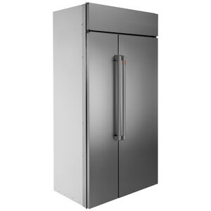 Cafe 42 in. 25.1 cu. ft. Built-In Smart Counter Depth Side-by-Side Refrigerator - Stainless Steel, , hires