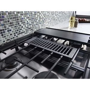 KitchenAid 30 in. 6.4 cu. ft. True European Convection Slide-In Dual Fuel Range with 4 Sealed Burners - Stainless Steel, , hires