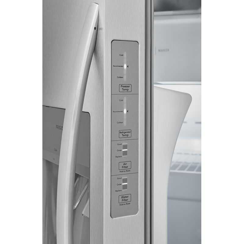 Frigidaire 33 in. 22.3 cu. ft. Side by Side Refrigerator with Ice & Water Dispenser - Stainless Steel, Stainless Steel, hires