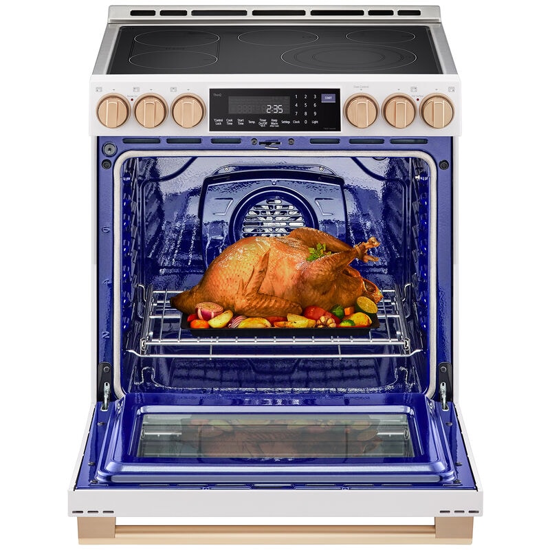 LG Studio 30 in. 6.3 cu. ft. Smart Air Fry True European Convection Slide-In Electric Range with Radiant Burners - Essence White, , hires