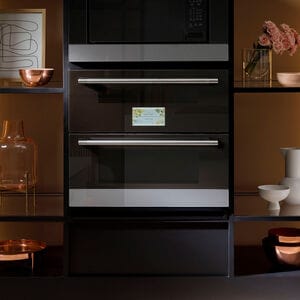 Cafe 30 in. 5 cu. ft. Smart Front Control Electric Double Wall Oven with True European Convection - Platinum Glass, Platinum Glass, hires