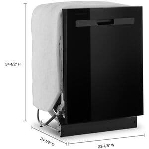 Whirlpool 24 in. Top Control Dishwasher with 55 dBa Sound Level & Pocket - Black, Black, hires