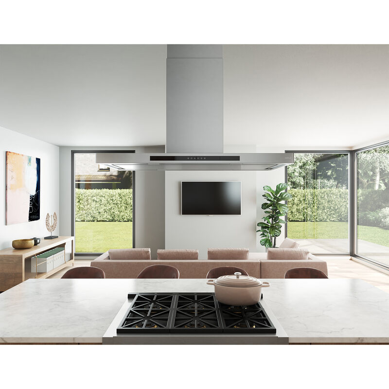 Zephyr Designer Collection 36 in. Convertible Chimney Style Range Hood with 3 Fan Speeds & 4 LED Lights - Stainless Steel, , hires
