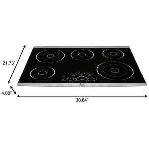 LG Studio 30 in. 5-Burner Electric Cooktop with Simmer Burner & Power Burner - Stainless Steel, , hires