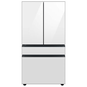 Samsung Bespoke 36 in. 22.8 cu. ft. Smart Counter Depth 4-Door French Door Refrigerator with Beverage Center & Internal Water Dispenser - White Glass, White Glass, hires