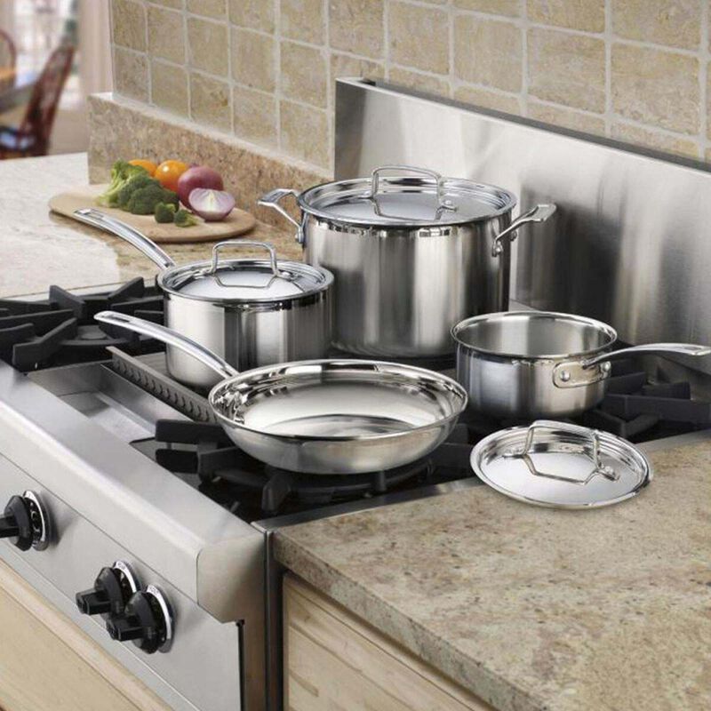 Cuisinart MultiClad Pro Triple Ply Stainless Cookware 7 Piece Set - Stainless Steel, , hires