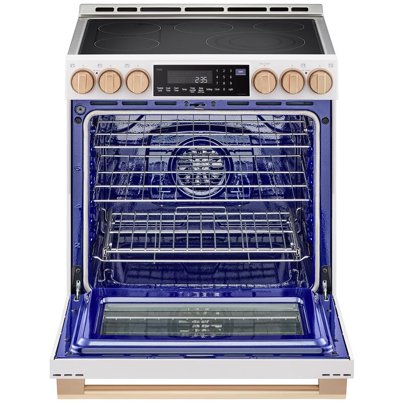 LG Studio 30 in. 6.3 cu. ft. Smart Air Fry True European Convection Slide-In Electric Range with Radiant Burners - Essence White, , hires