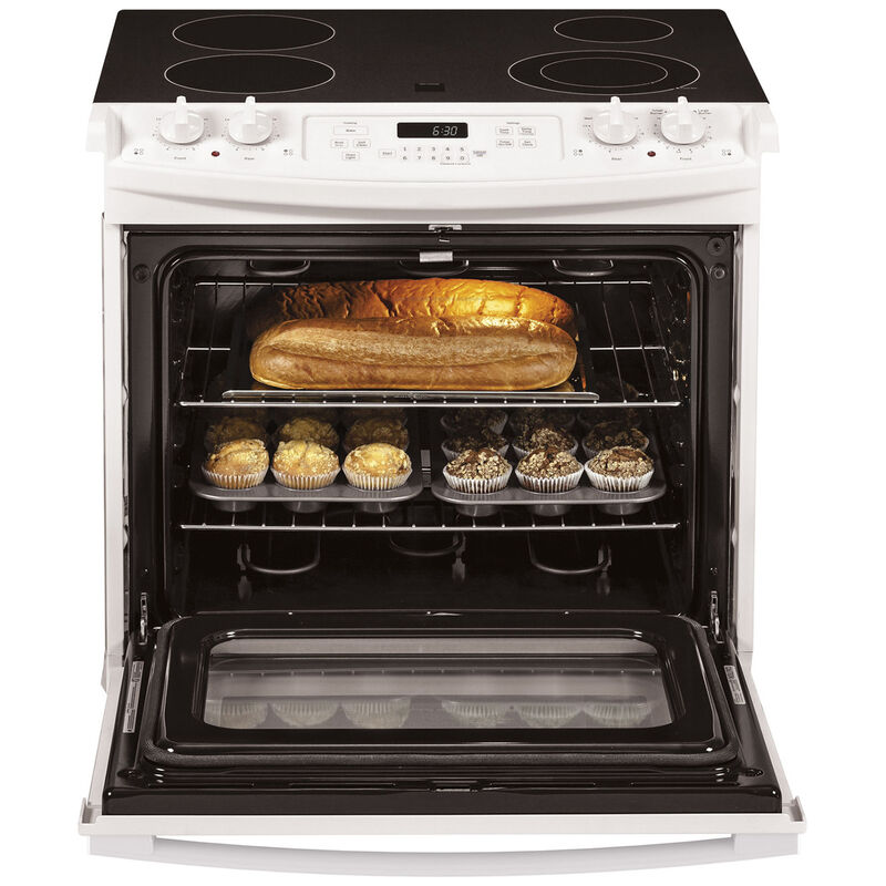 GE 30 in. 4.4 cu. ft. Drop-In Electric Range with Smoothtop Burners - White, , hires
