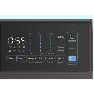 Midea 24 in. 2.7 cu. ft. Smart Stackable Front Load Washer with Steam Cycle - Charcoal Gray, , hires