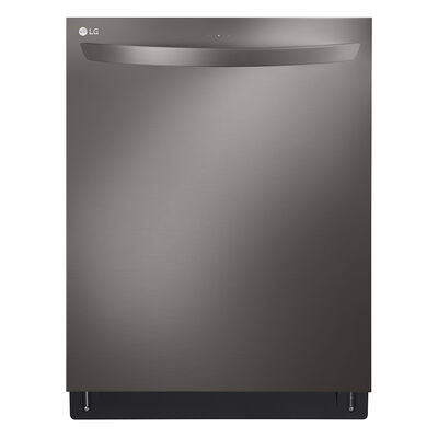 LG 24 in. Top Control Smart Dishwasher with 46 dBa Sound Level & Dynamic Dry - Black Stainless | LDTS5552D