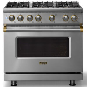 Viking 5 Series 36 in. 5.1 cu. ft. Standard Convection Liquid Propane Gas Range with 6 Sealed Burners - Stainless Steel, , hires