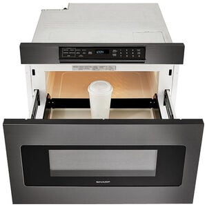 Sharp 24 in. 1.2 cu. ft. 950W Drawer Microwave with Sensor Cooking - Black Stainless Steel, , hires
