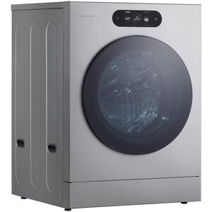 LG 29 in. 5.8 cu. ft. Smart Stackable Front Load Washer with Built-In Intelligence, TurboWash 360, EZ Dispense, Sanitize & Steam Cycle - Brushed Platinum Steel, , hires