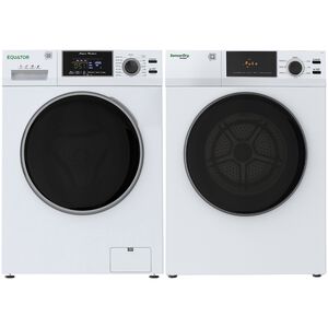 Equator Advanced 24 in. 2.47 cu. ft. Electric Front Load Laundry Center with Sensor Dry, Pet & Sanitize Cycle - White, , hires