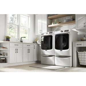 Maytag 27 in. 7.3 cu. ft. Electric Dryer with 10 Dryer Programs, 4 Dry Options, Wrinkle Care & Sensor Dry - White, , hires