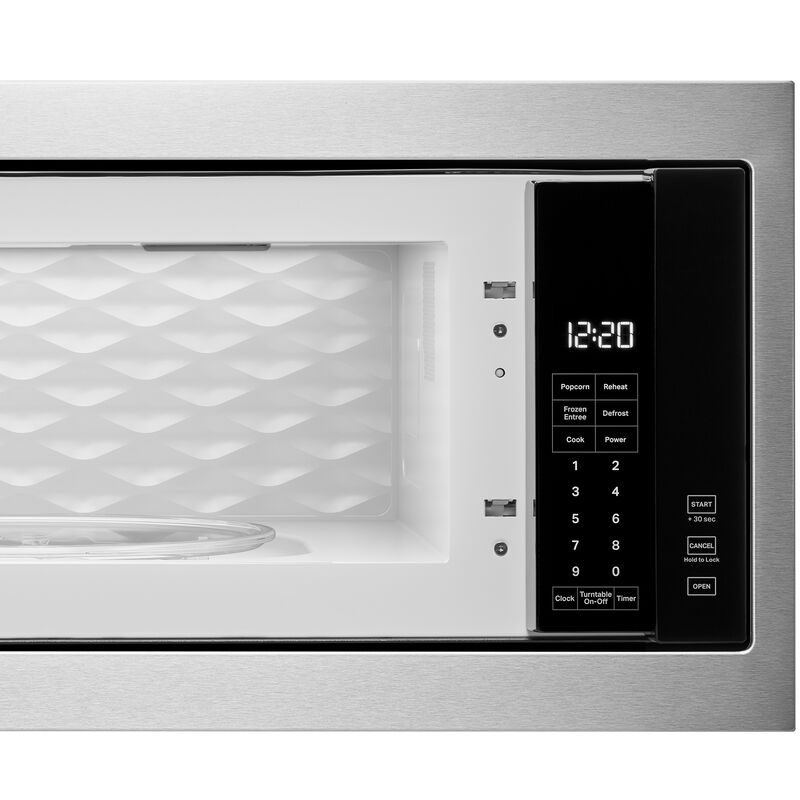 Whirlpool 30 in. 1.1 cu. ft. 1000W Low Profile Built-In Microwave - Stainless Steel, , hires