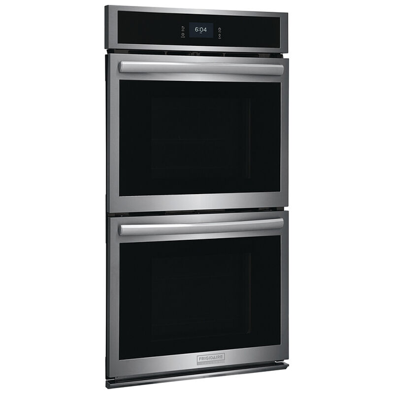 Frigidaire Gallery 27 in. 7.6 cu. ft. Top Control SteamElectric Double Wall Oven with True European Convection - Stainless Steel, Stainless Steel, hires