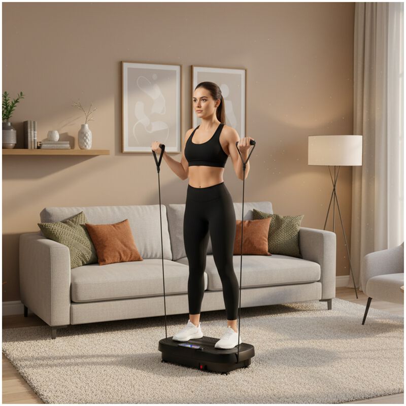 EZLife Vibration Platform with Upright T-Bar Handle, , hires