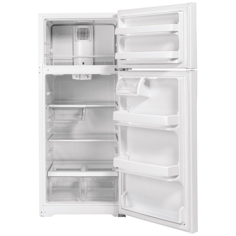 GE 28 in. 16.6 cu. ft. Top Freezer Refrigerator - White, White, hires