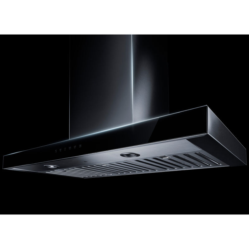 JennAir 36 in. Convertible Chimney Style Range Hood with 550 CFM, 4 Fan Speeds & 2 LED Lights - Stainless Steel, , hires