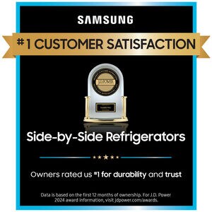 Samsung Bespoke 36 in. 28.0 cu. ft. Smart Side-by-Side Refrigerator with Internal Water Dispenser - White Glass, White Glass, hires