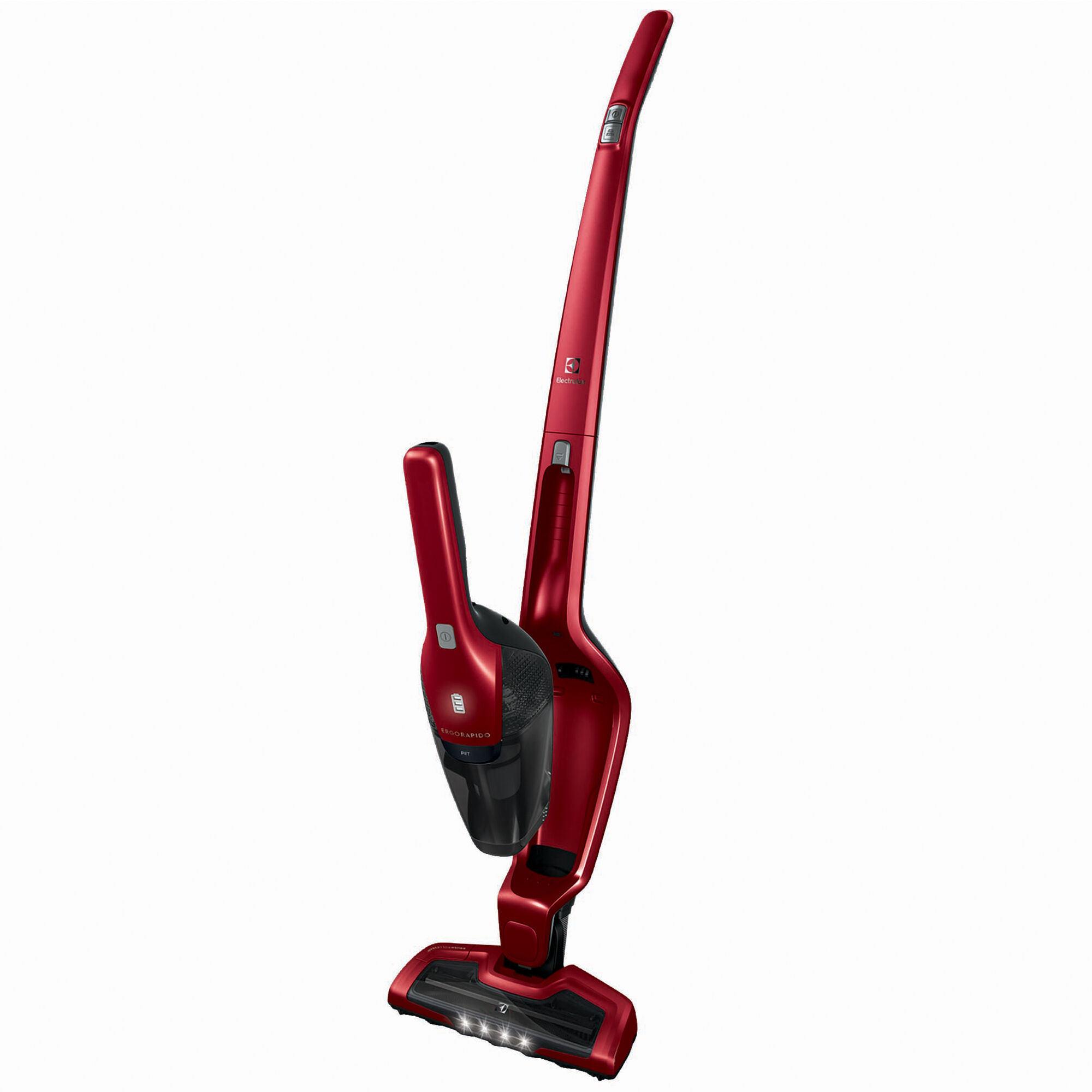ワイヤレス掃除機　ergorapido 2in1 レッド Electrolux Cordless 2-in-1 Vacuum Cleaner, Pet Hair Removal