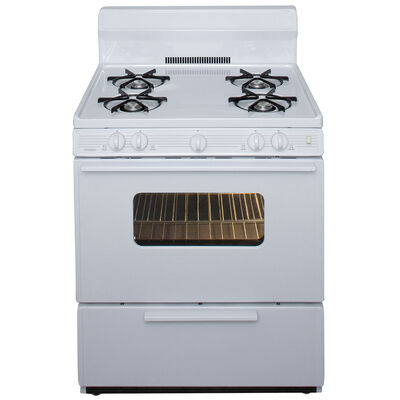 Premier 30 in. 3.9 cu. ft. Gas Range with Open Burners - White | SFK290OP